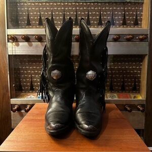 Harley Davidson Fringe Cowboy Boots